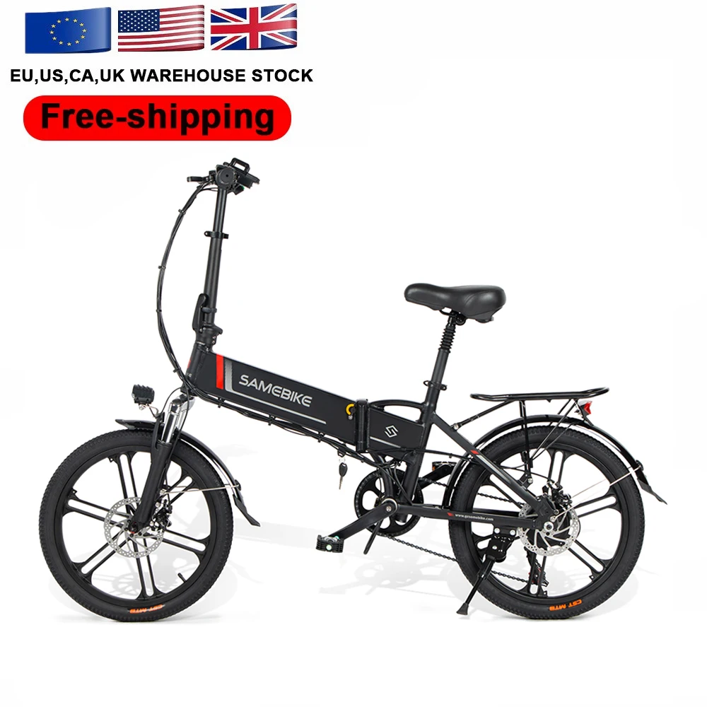 Door to Door EU Warehouse Delivery Overseas Warranty SAMEBIKE Folding  Electric City Bike