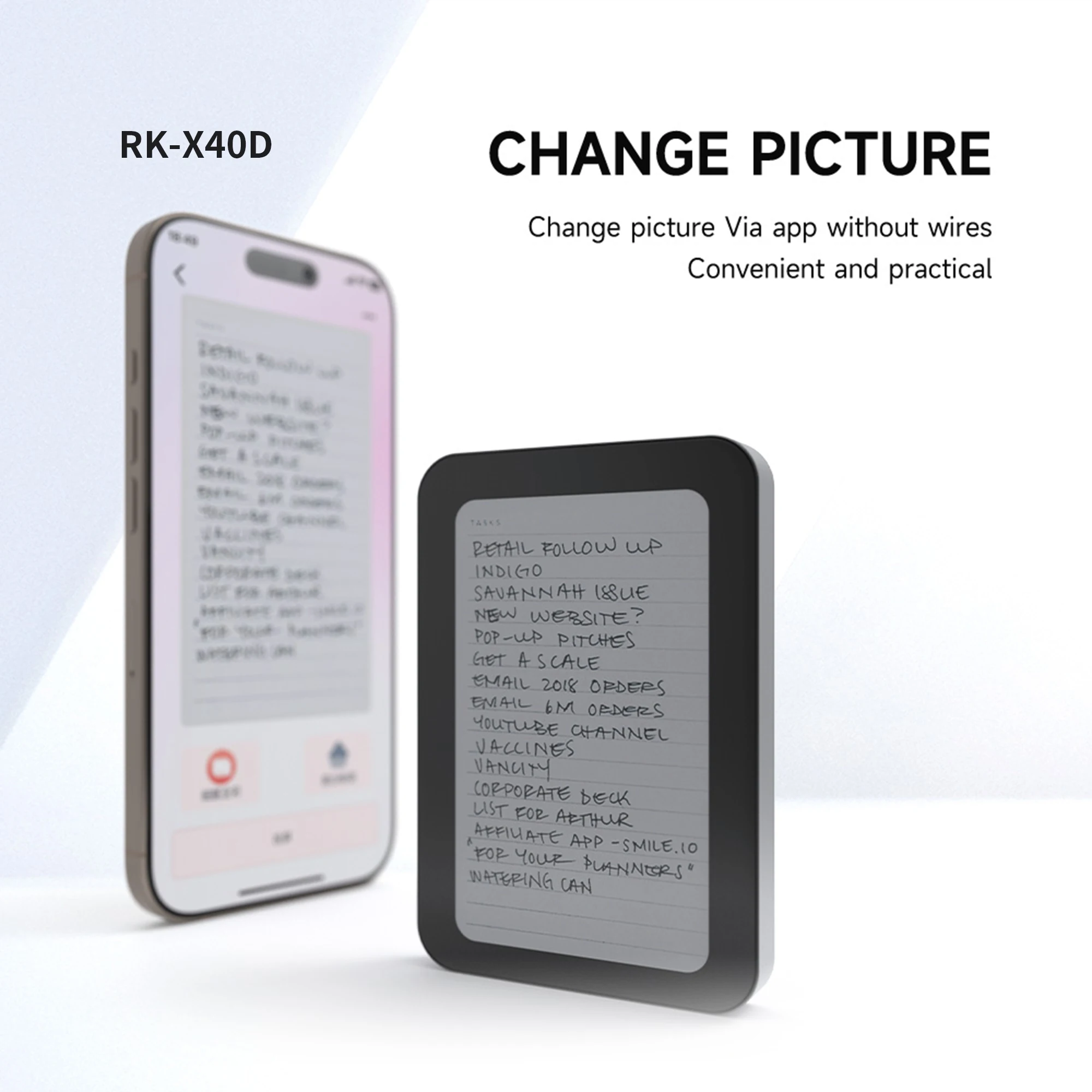 Rk-X40D Magnetic Wireless AI Phone Power Bank E Ink Screen DIY