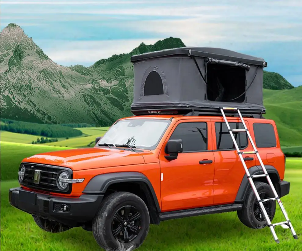 Waterproof Abs Hardshell Foldable Straight Support Roof Tent Suv Car