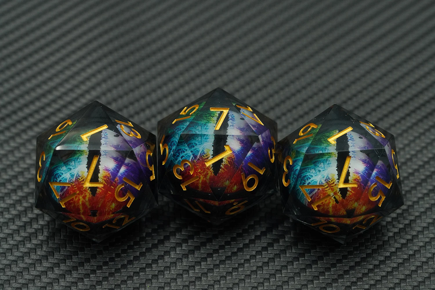 Yushun DND Dragon Eyeball Single Die 50MM Resin Polyhedral Blue Dice for Dungeons and Dragons Table Games supplier