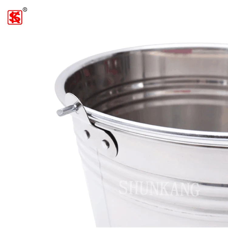 Thickness Stainless Steel Bucket With Big Handle Stainless Steel Water Bucket Buy Bucket Ice