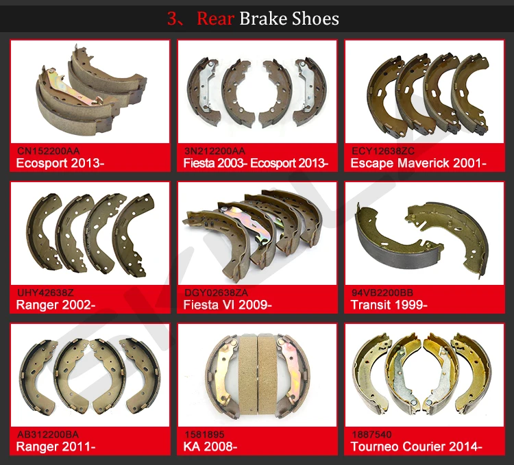Factory Wholesale Brake Pads Shoes For Ford Focus Fiesta Mondeo