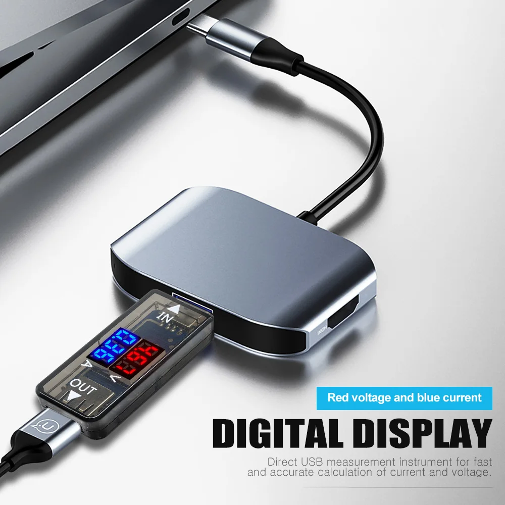 Digital Dual LED USB Current Voltage Meter Voltmeter Power Bluetooth 5V Detector 