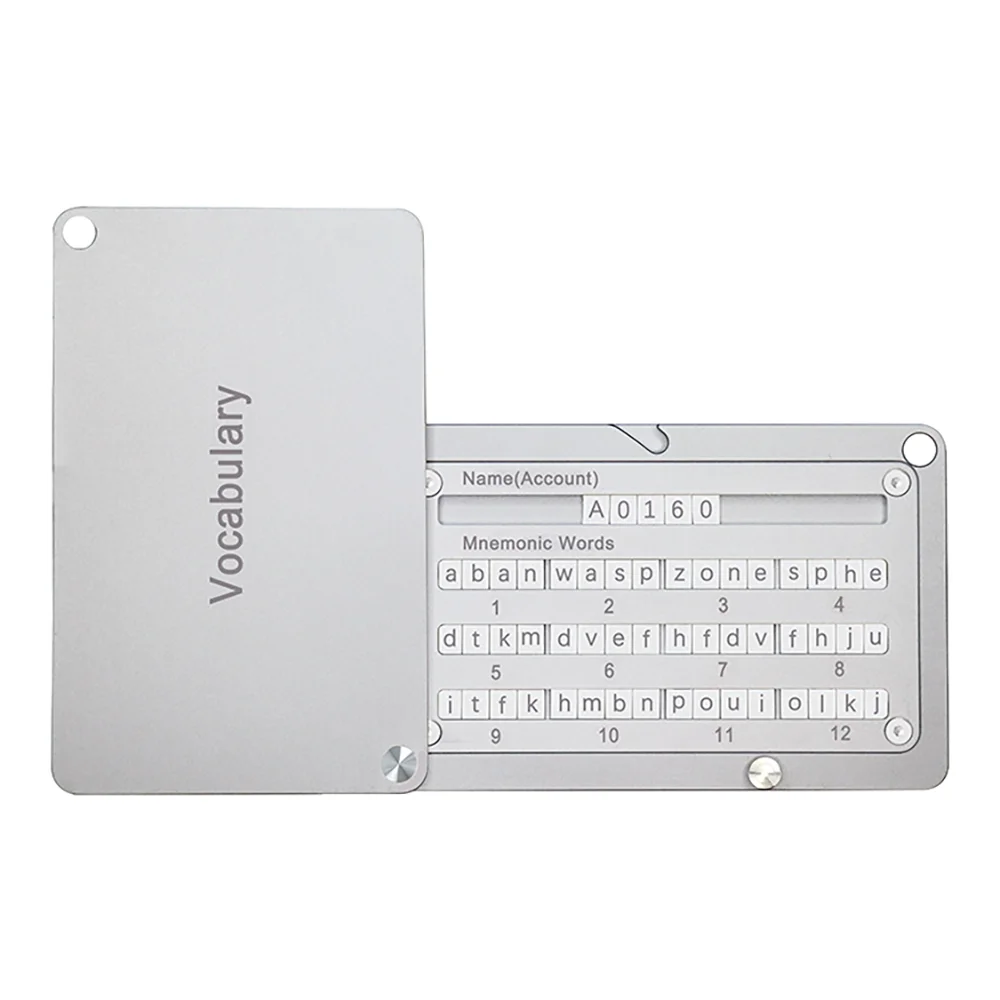 Secure Your Crypto Seed Phrase with Stainless Steel Plates