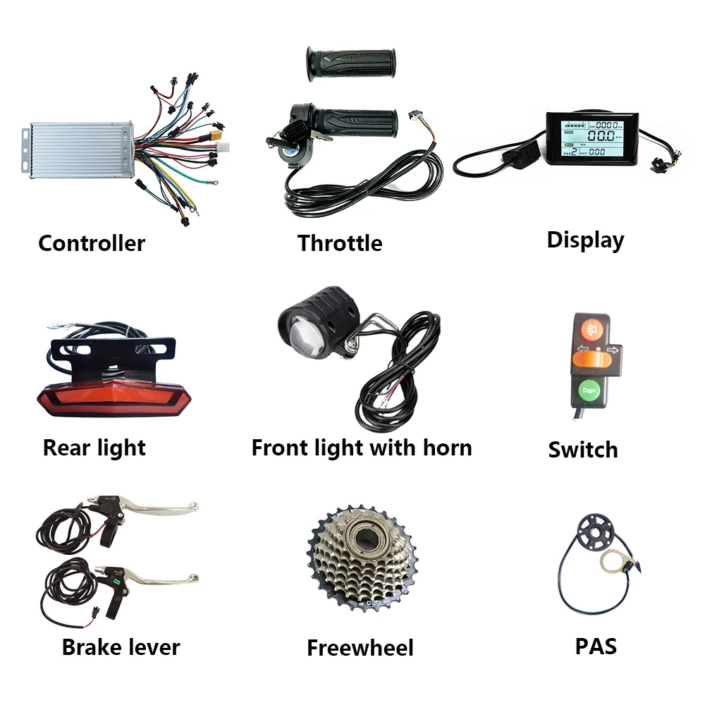 20 20x4 Inch Geared 48V 1000W Fat Tire Rear Wheel Hub Motor Electric  Bicycle E Bike Conversion Kit