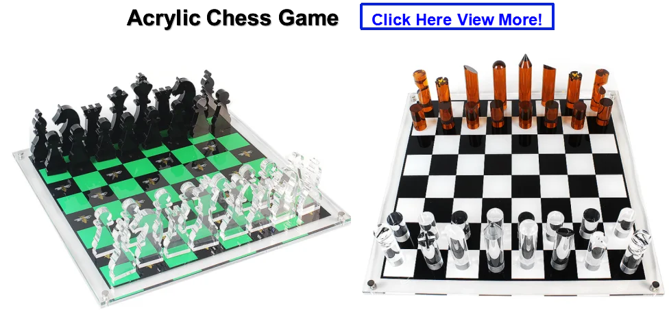 Plexiglass Chess Set: Luxurious & Modern Acrylic Chess Game - Luxus Heim