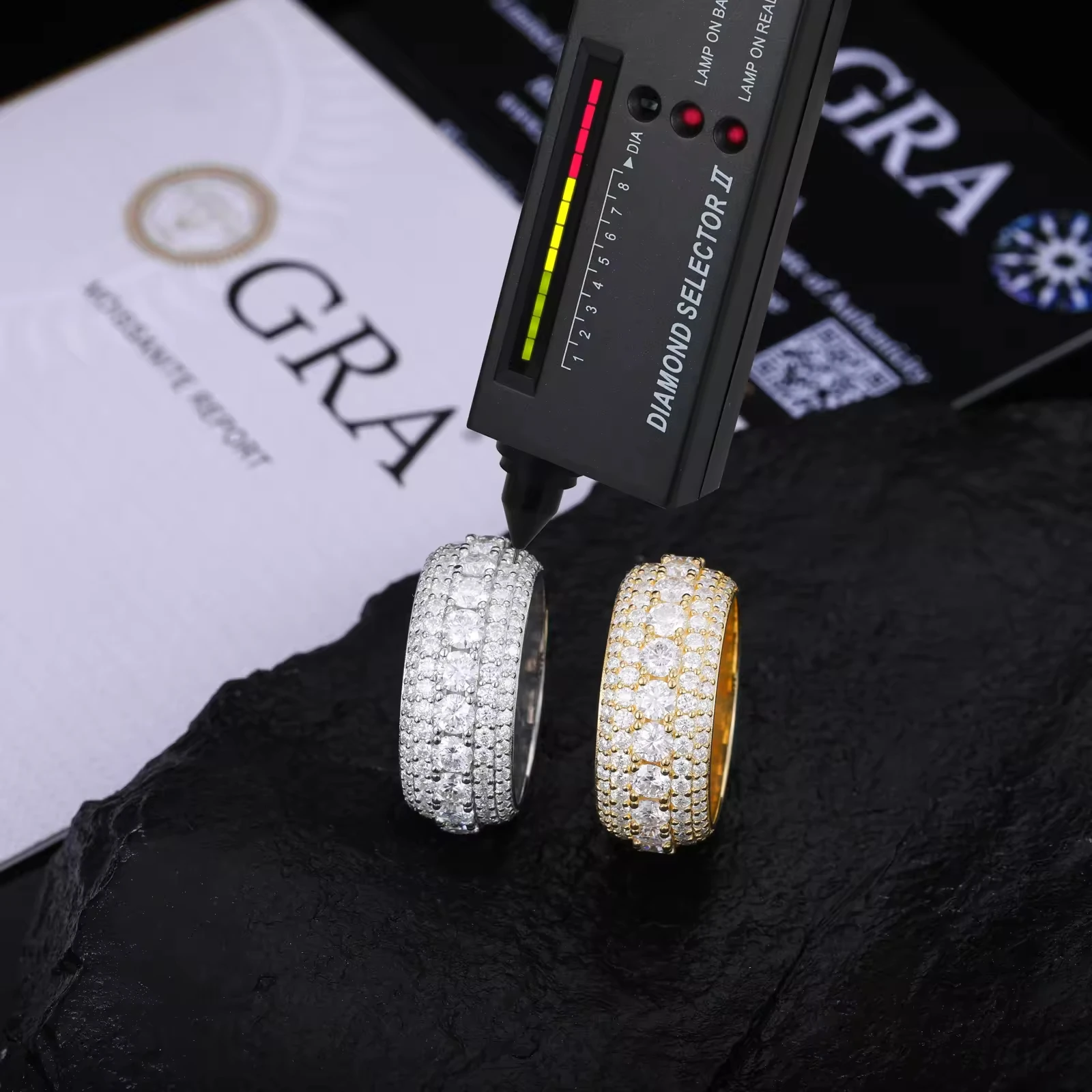 Vvs Moissanite Eternity Ring Aus 925er Sterling Silber Unisex_voghion.com