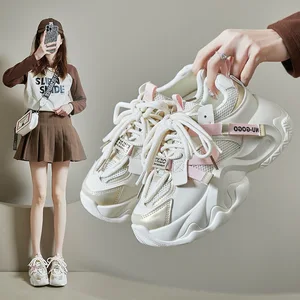 2026 Spring New Torre Shoes for Women Korean Version Casual Sports Running with Height Increasing Lighted Feature FB3305-1