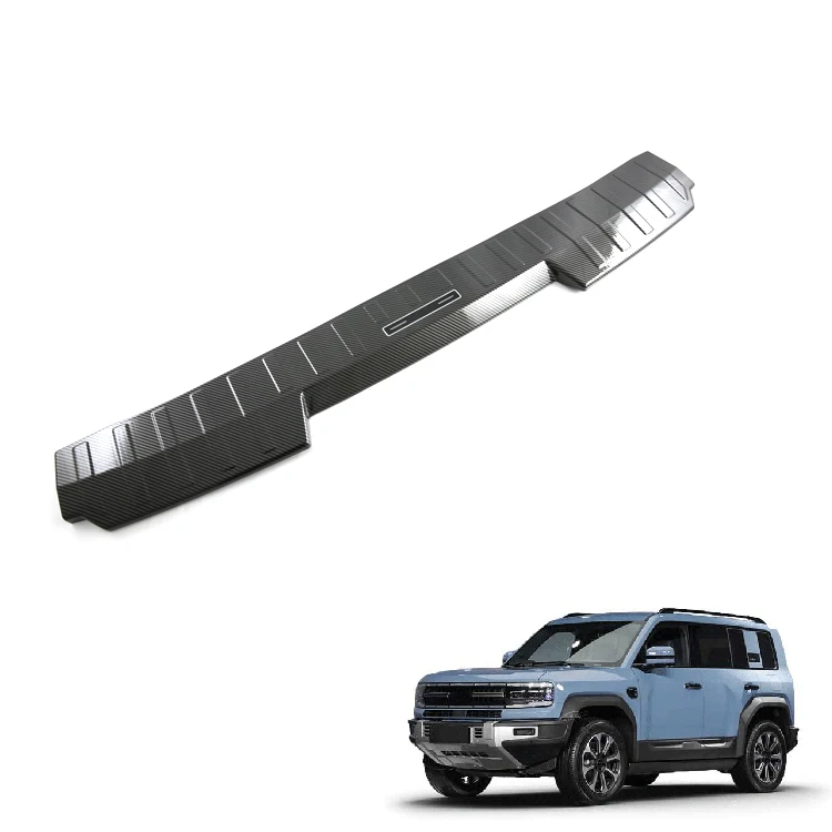 Trunk Guard Plate for FangChengBao Leopard 5 Accessories Carbon Fiber Pattern Trunk Door Sill Protector Interior Accessory