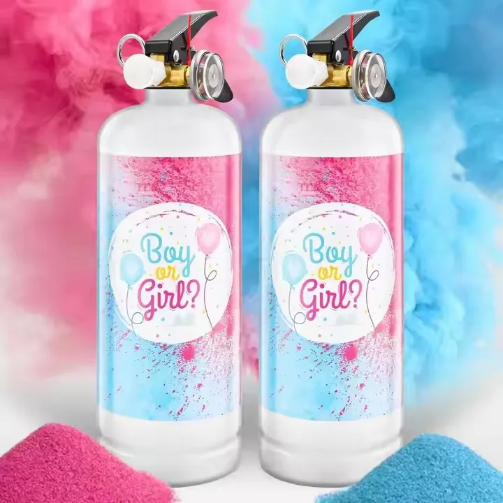 Top Fashion 2 confezioni di polvere rosa blu per rivelare il sesso del bambino, spray per estintore, polvere sacra, spray per macchina color blaster_voghion.com