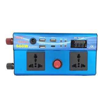 Factory Price Customized New Style 500W Car Power Inverter Modified Sine Wave Inverter with LCD