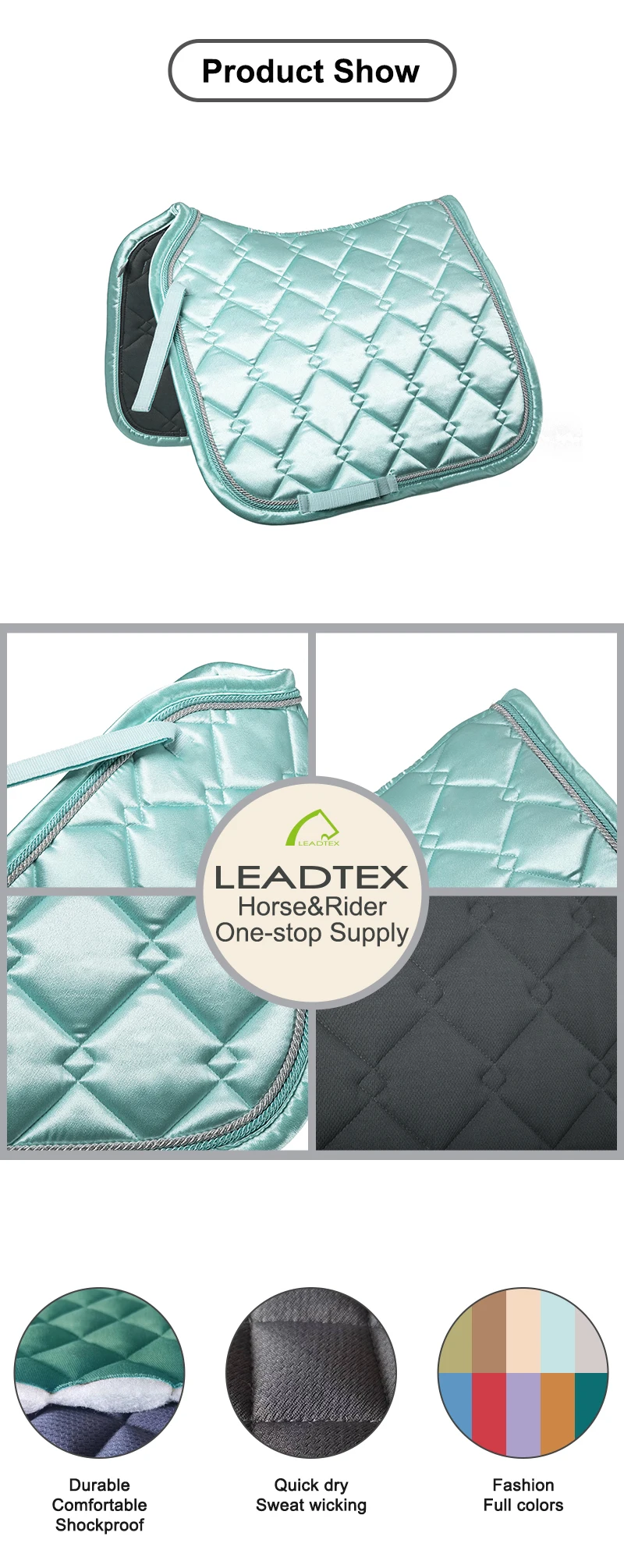 Equestrian Supplier Shining Dr Horse Saddle Blanket Customize Equine Equipment Saddle Pads For ...