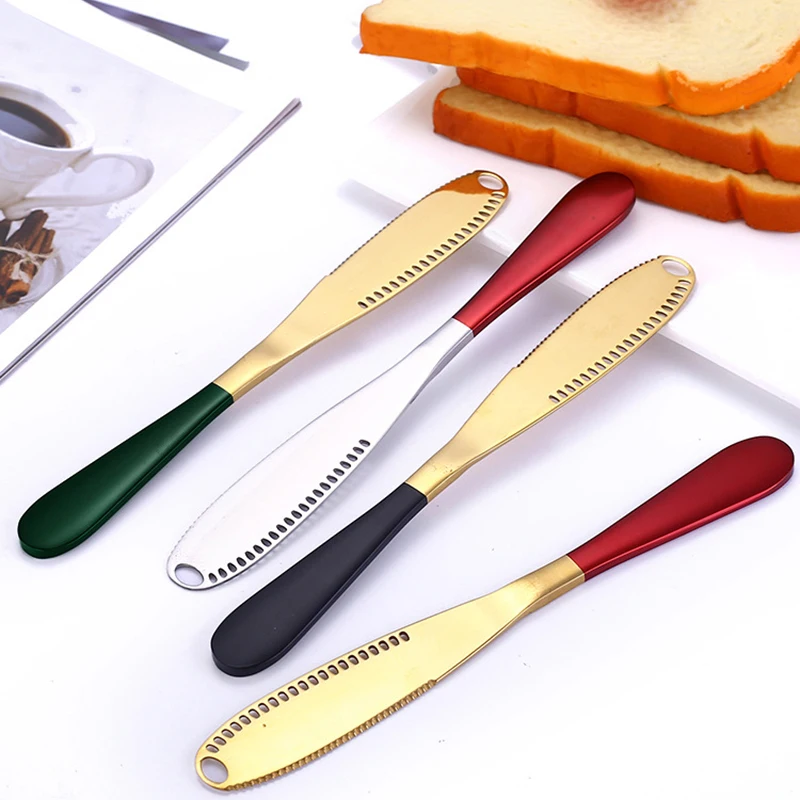 Multifunctional Stainless Steel Butter Knife 3 In 1 Cheese Butter Jam Cutter Toast Bread Knife With Hole Exquisite Tableware Buy Cheese Spreader Jam Knife Butter Knife Stainless Steel Product On Alibaba Com