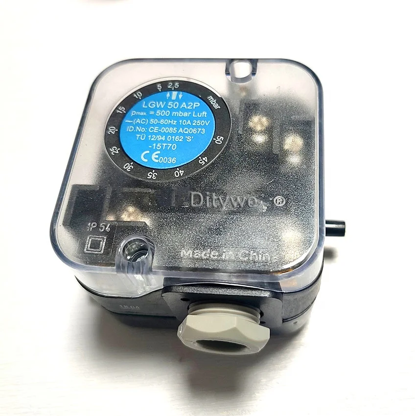 LGW 50 A2P Pressure Switch Replacement for Boilers and Burners, 2.5-50mbar  - Ideal Boiler Spare Parts for Industry