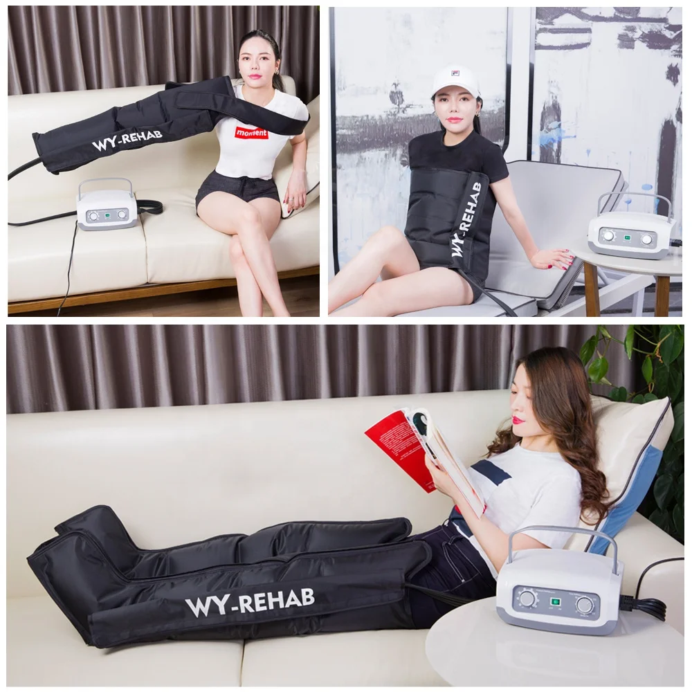4 Chamber Air Pressure Sequential Compression Lymphedema Pump Arm Leg Sleeve