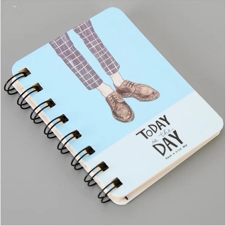 High Quality Lovely Design Hardcover Line Spiral Custom Mini Notebook