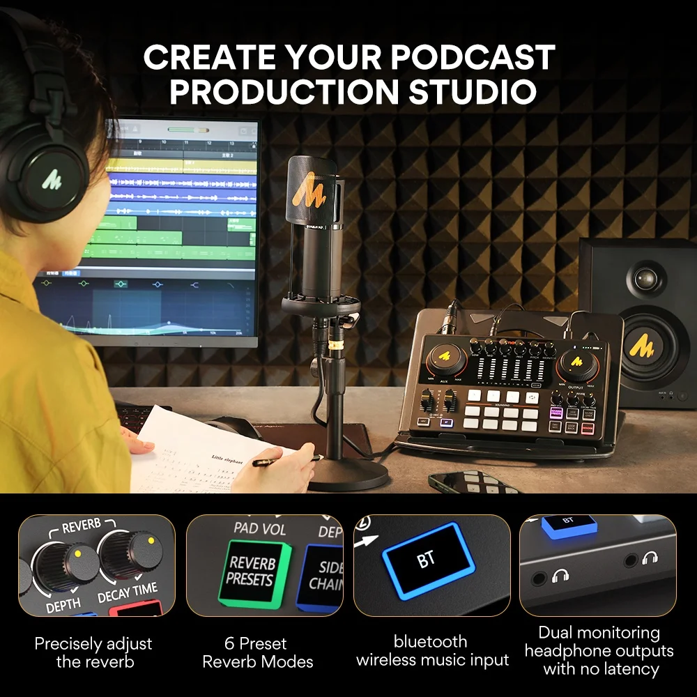 maonocaster podcast equipment bundle audio podcast| Alibaba.com