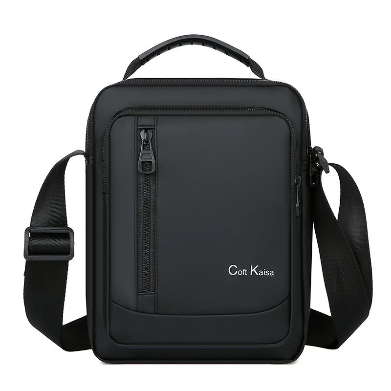 Sling Bag Antifurto Uomo - Borsa A Tracolla Con 5 Tasche, Striscia Riflettente, Nylon Resistente - Foto 8