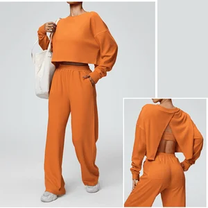 New Autumn/Winter Casual Gym Crewneck Sweatshirts Long-Sleeve Loose-Fit Fashionable T-Shirts for Running & Workouts Fitness Tops