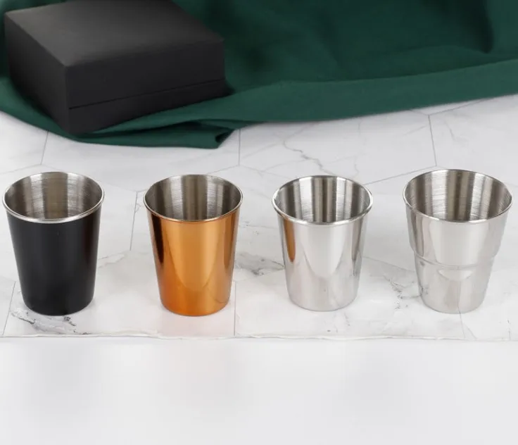 Custommade Stainless Steel Pint Laser Engraving Logo Spray Paint Shot