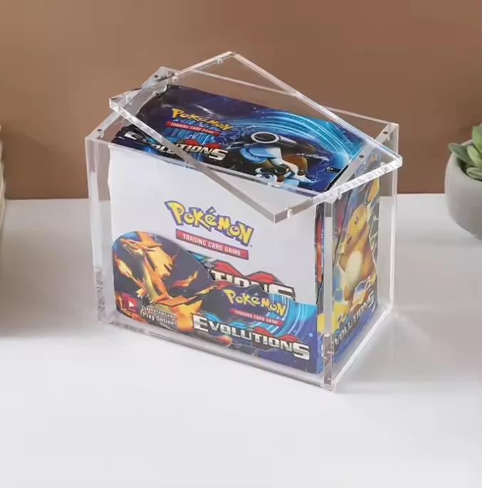 Estuche protector transparente de acrílico duradero para ediciones en inglés, estuche de acrílico para cartas Pokemon PTCG, estuche de acrílico para sobres