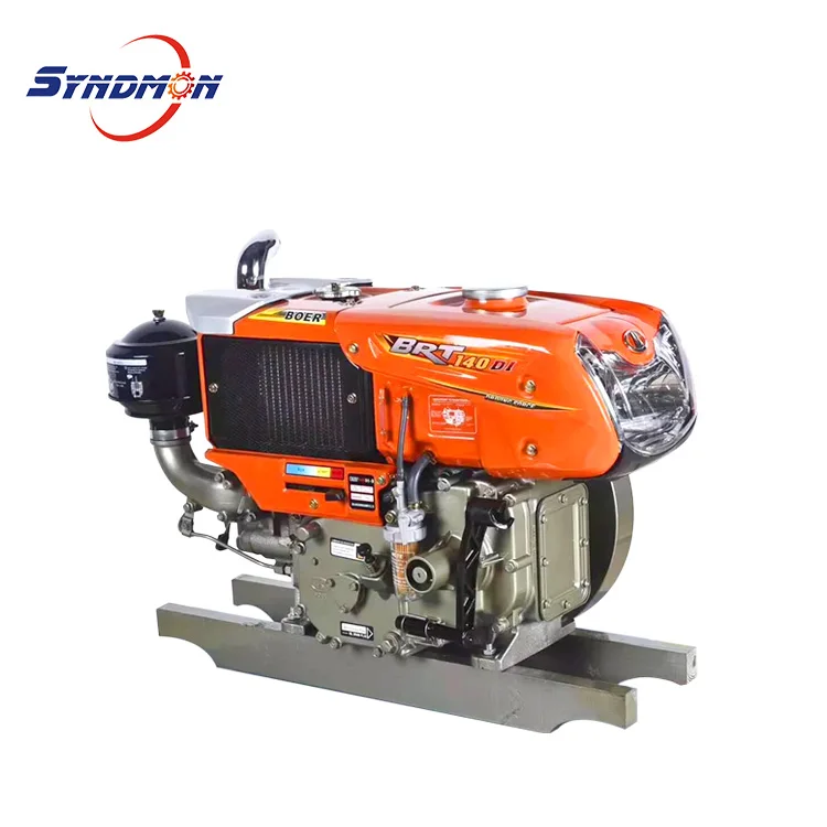 Chinese New Single Cylinder Water Cooled Diesel Engine with Radiator 90cc Kick Start 8-18HP