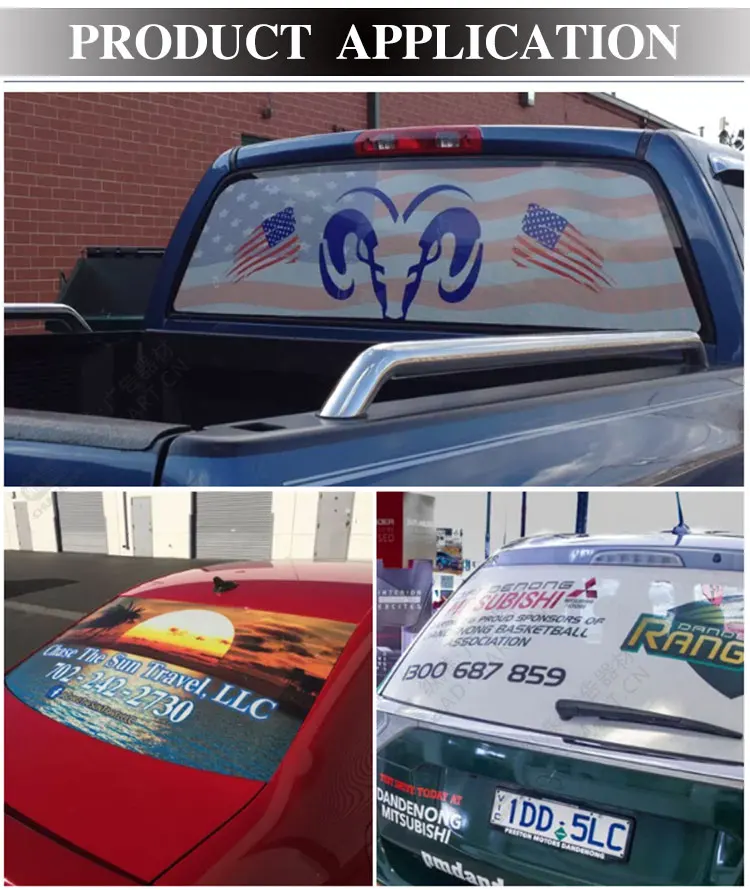 Huacai Pvc Printable Microperforated Vinyl Window Sticker Covering