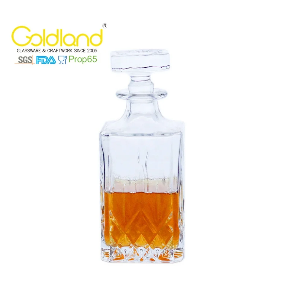 Custom Crystal Whiskey Decanter Classic Engraved Glass Spirit Decanter Hand Cut Liquor Decanter