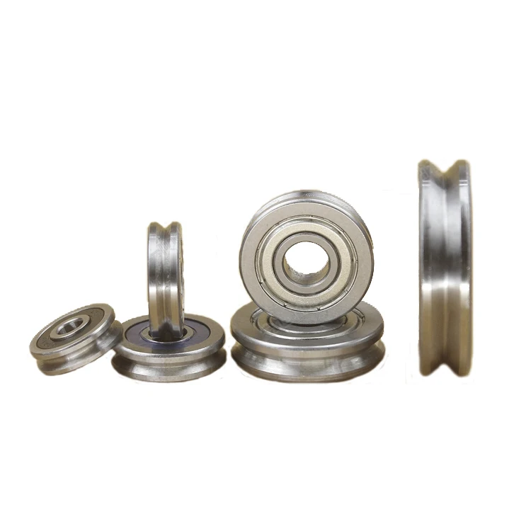 Упорный Роликовый подшипник 6*25*10, профилирование в U-направляющем колесе, шкив из нержавеющей стали 304, внутренний диаметр 6 мм