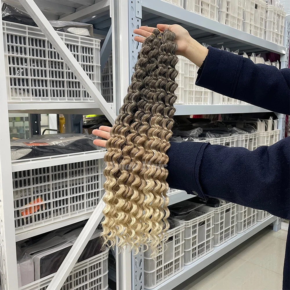 Pelo Sintetico Kanekalons Braiding Hair Wholesale 24inch Freetress Deep Wave Crochet Hair Braid