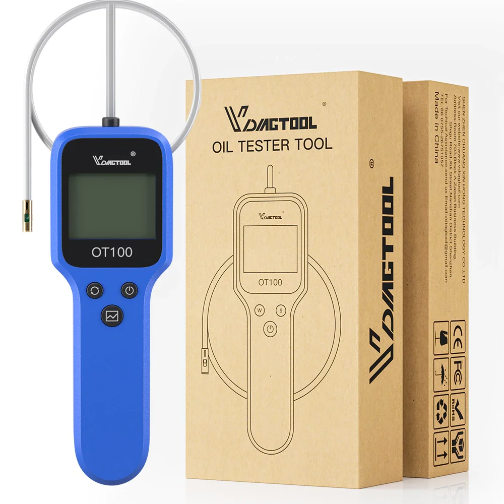 Vdiagtool OT100 Engine Oil Tester Oil Quality Detector With LED Display for Car Gas Analyzer Oil Checker with Sound Alarm