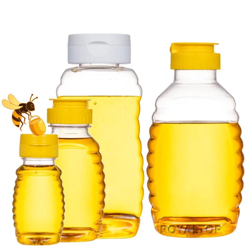 Nosiny 72 Pack 8 Oz 12 Oz 18 Oz Honey Bottles Clear Plastic Squeeze Bottle Empty Refillable Jar Dispenser With Leak Proof Flip Caps Honey Containers For Storing And Dispensing