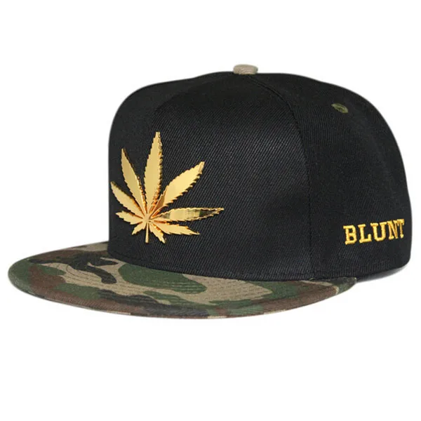 Hip-hop Hats Gold Plate Snapback Hat 