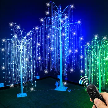 Outdoor Led Weeping Willow Tree Lighting Smart Rgb Christmas Tree Lights Event Decoration willow tree light