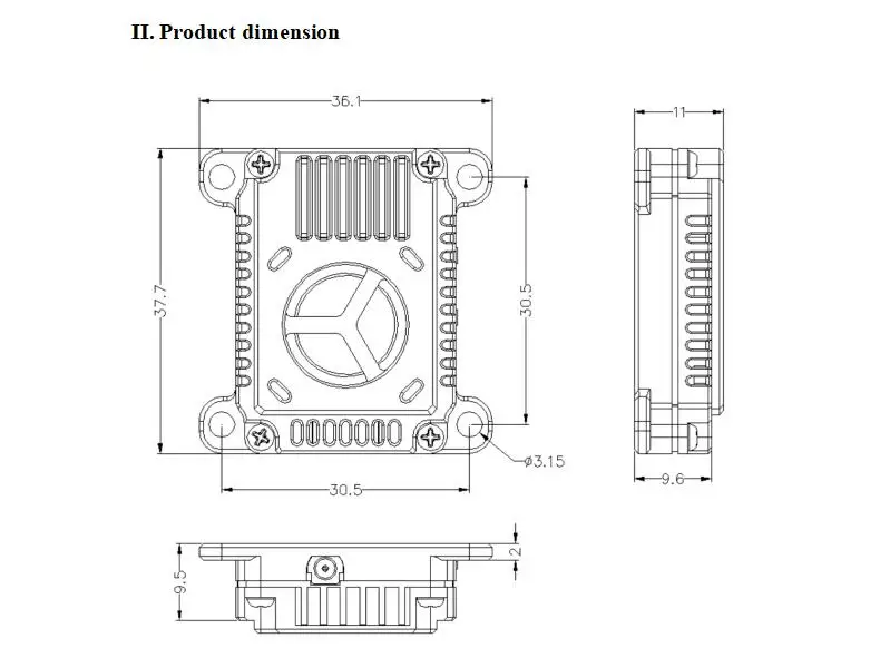 1.2G-1.3G 2W image transmission transmitter 25/2000mW adjustable FPV travel machine VTX supplier