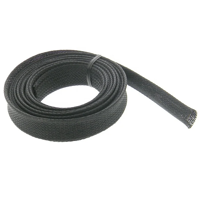Guaina Espandibile Per Cavi 25 Piedi 1/16 Pollice &ndash; Nero/Rosso, Tubo Intrecciato UL