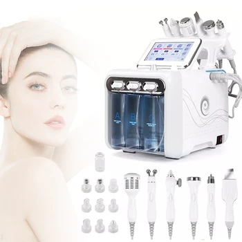 Multifunction 6 in 1 Facial Machine for Face Lifting Peel Skin Tightening Ultrasonic Vacuum Technology Portable Model Hydra