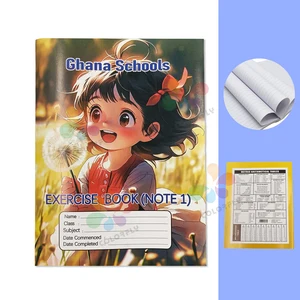 18*24cm Ghana Note 1 Exercise Book Wholesale Custom Design Notebooks 40sheets Single Line Bulk Notebook for Student