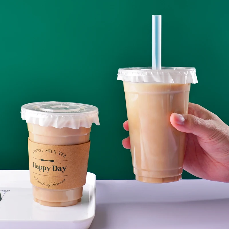 Vaso de plástico personalizado de 16 oz, tazas de café helado, té