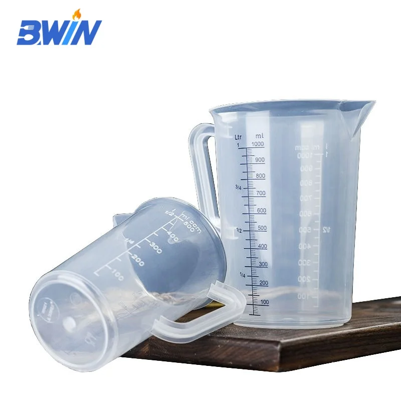 Stackable Dishwasher-Safe Unbreakable Plastic Measuring Cups 500ml Food-Grade Jugs for Great Oil Vinegar Flour and More