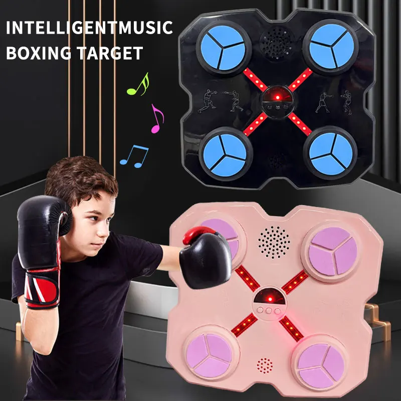 New Style Punching Machine Boxing Training Smart Music Wall Target Light Up Electric Smart Music Boxing Machine With bluetooth