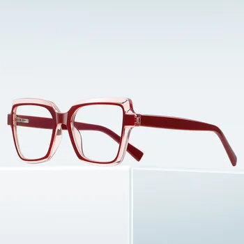Latest for 2024 Fashion Trapeziform TR90 Spectacle Frame Women Design Blue Light Blocking Glasses Anti Blue Light