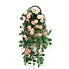 25 rose heads-champagne-flower basket not included