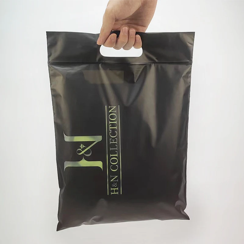 Plastic tote bags water proof frosted ziplock bags custom plastic zip lock bags clothes with logo print factory