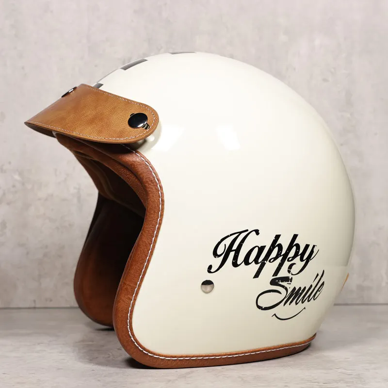 Vintage 3/4 Open Helm Volwassen Mannen Vrouwen Retro Motorfiets Modulaire Halfgelaatshelm ECE Goedgekeurd Zomer Scooter Licht Bromfiets Motor ATV Straat Jet Helm Met Dubbel Vizier,Blauw,M