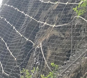 Plain Weave Wire Rope Mesh for Slope Protection Passive Rockfall Protection with Woven Technique Cloth Type