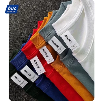 High Quality Heavy Weight Plain Oversized Tshirt Printing Embroidery Custom Blank 100% Cotton Men T Shirt