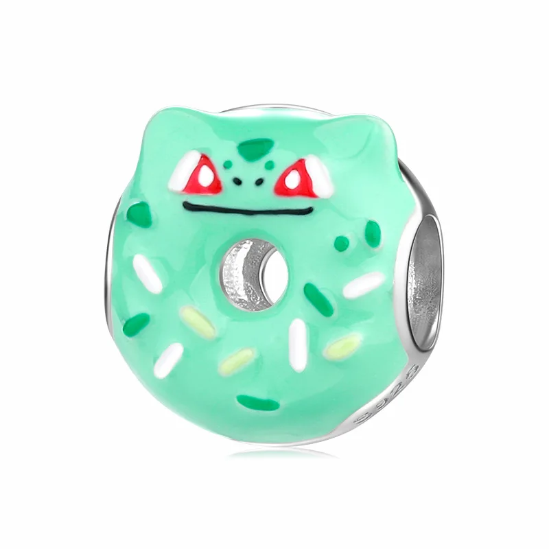 Colorful Enamel Cute Animal 925 Sterling Silver Donut Charms Beads For Diy Jewelry Making Buy