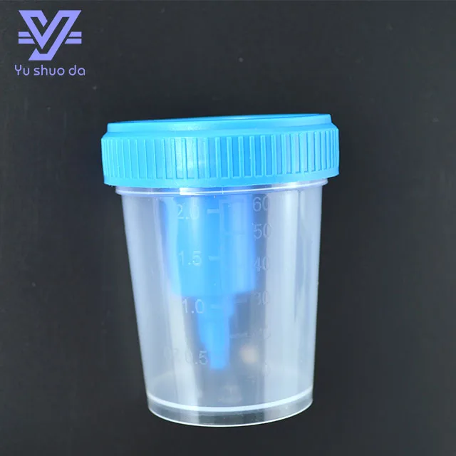 vacuum urine collection cup blue