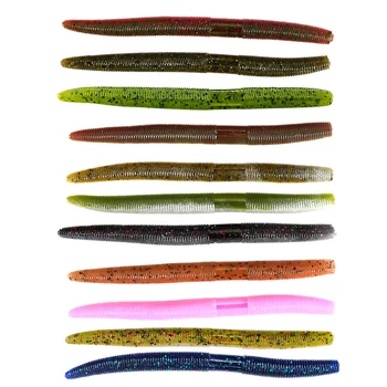 Cheery 13.5cm 10g Senko Worm Soft Plastic Lure Texas Rig Lure Senco Maggot Salty Baits for Freshwater Fishing 50mm Size – Soft Lure – view 3